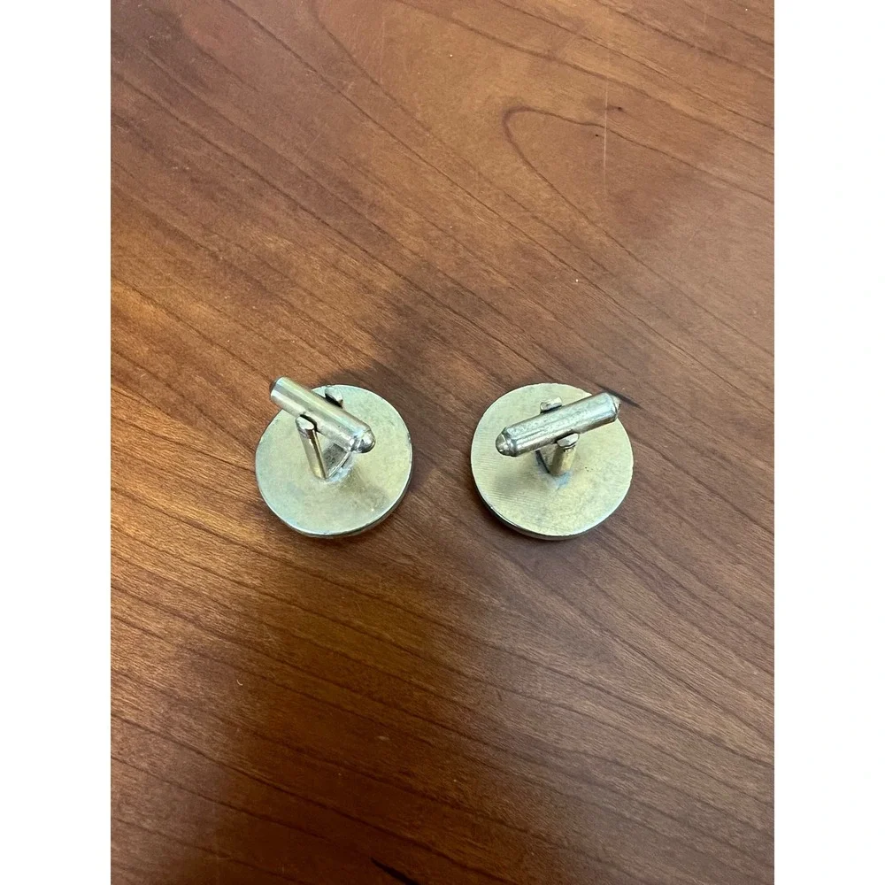Vintage Skull Crescent Moon Cufflinks Gold Tone Gothic Memento Mori Mens Jewelry